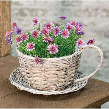 Gray Willow Cup & Saucer - The Fox Decor